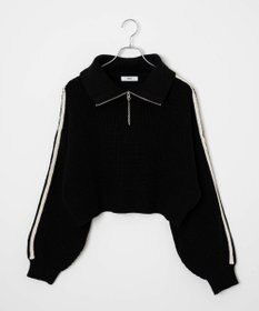 WEGO 2ラインハーフジップニットプルオーバー