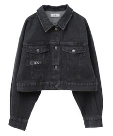 earth music&ecology フリンジロゴショート丈Ｇジャン