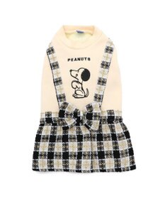 PET PARADISE スヌーピー 黒ツイード スカートつなぎ  小型犬