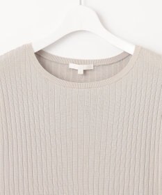 自由区 L 【アンサンブル対応・洗える】ハイツイストコットンアセテートフレンチスリーブ ニット