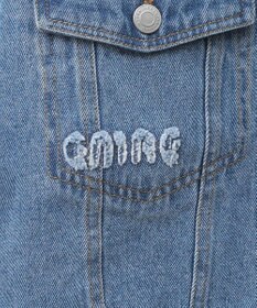 earth music&ecology フリンジロゴショート丈Ｇジャン