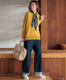 23区 S 【洗える】ウールコットンストレッチ オーバーサイズ ニット