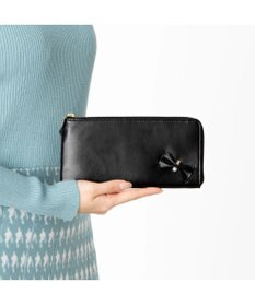 LANVIN en Bleu ペアル 薄マチLファスナー長財布