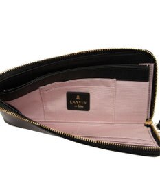 LANVIN en Bleu ペアル 薄マチLファスナー長財布