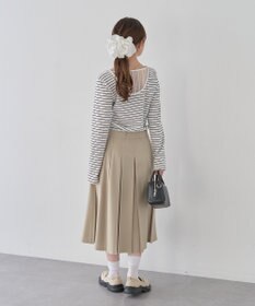 earth music&ecology ランダムチェーンリブバックレースプルオーバー