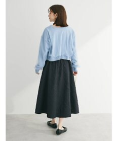 Green Parks ・ｆｕｒｒｙ　ｒａｔｅエンボスサイドタックフレアスカート