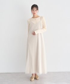 earth music&ecology ランダムチェーンリブバックレースプルオーバー