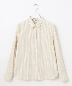 J.PRESS LADIES L 【洗える】BEZ ドビーストライプ シャツカラー ブラウス