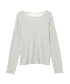 earth music&ecology ランダムチェーンリブバックレースプルオーバー