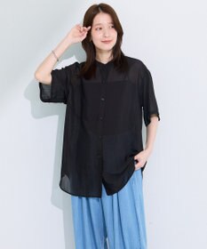 Green Parks ＳＥＴ２点シアーストライプシャツ＋ビスチェ