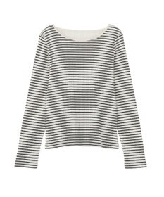 earth music&ecology ランダムチェーンリブバックレースプルオーバー