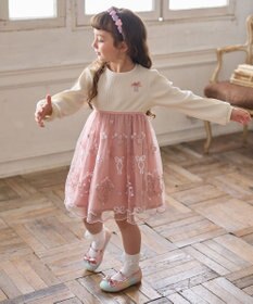 ANY KIDS バレエ刺繍チュールワンピース