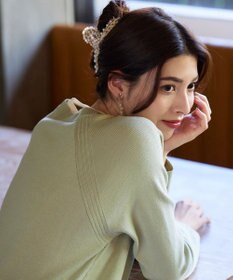 Tiaclasse ツイードパールクリップ