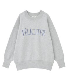 earth music&ecology 【洗濯機洗い可】スウェットライクロゴニットプルオーバー