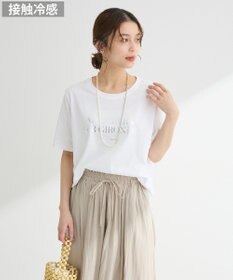 Green Parks 箔プリントフェミニンロゴＴシャツ