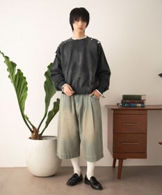 WEGO クロップドワイドデニムパンツ