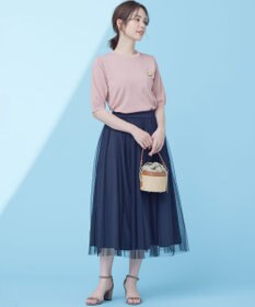 組曲 L 【WEB限定・2SET】シャイニーラメニット×チュールスカート