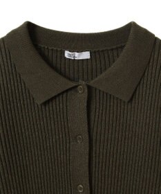 CRAFT STANDARD BOUTIQUE 襟付きニットコンパクトカーディガン