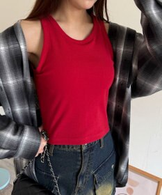 WEGO 【カップ付きインナー/SMサイズ展開】なちゅ盛れカップインアメスリタンク