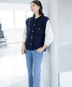 組曲 【WEB限定】ツィードニットベスト