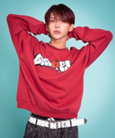 WEGO 【ユニセックス着用ITEM/MLサイズ展開】ハートモチーフプルオーバー