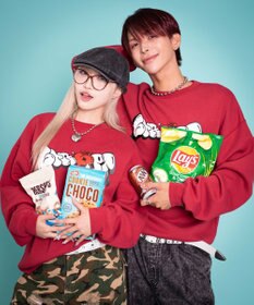 WEGO 【ユニセックス着用ITEM/MLサイズ展開】ハートモチーフプルオーバー