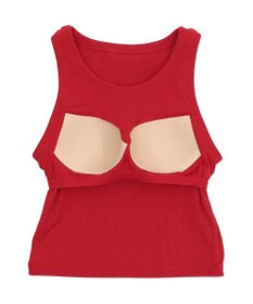 WEGO 【カップ付きインナー/SMサイズ展開】なちゅ盛れカップインアメスリタンク