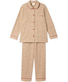 une nana cool 【綿混】カジュアルスラブツィード 長袖開襟パジャマ