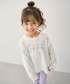 ANY KIDS 【綿100%】ロゴプリント 長袖Tシャツ
