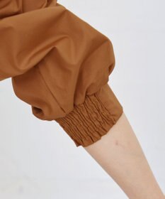 Tiaclasse L 【洗える】ギャザーパフスリーブチュニックブラウス