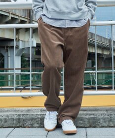 WEGO 【ウエストゴム/ユニセックス着用ITEM】コーデュロイイージーストレートパンツ