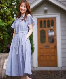 ANY SIS 【洗える】ビューティフレアシャツ ワンピース