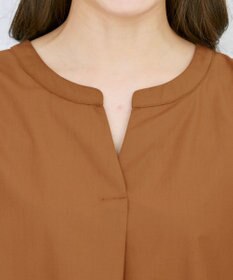 Tiaclasse L 【洗える】ギャザーパフスリーブチュニックブラウス