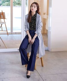 Tiaclasse 【新色追加・洗える】フレアスリーブ花柄リボンブラウス