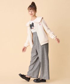 ANY KIDS フリル チェック サロペット