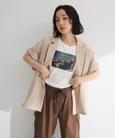 Green Parks 麻調合繊フレンチスリーブジャケット