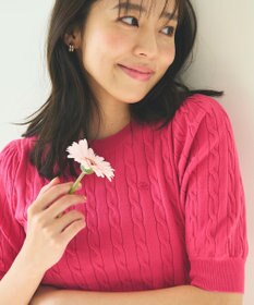 Feroux 【洗える】カラーケーブル ニット