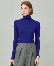 ICB 【新色追加】エクストラファインメリノリブ タートルネックプルオーバー ロイヤルブルー系