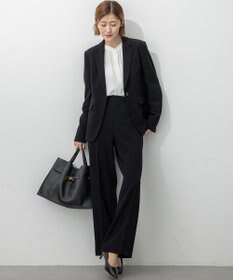 23区 【セットアップ対応/洗える】トリアセダブルジョーゼット テーラード ジャケット