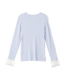 YECCA VECCA 袖口シアーリブニット