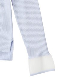 YECCA VECCA 袖口シアーリブニット