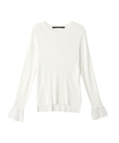 YECCA VECCA 袖口シアーリブニット