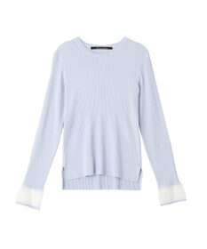 YECCA VECCA 袖口シアーリブニット