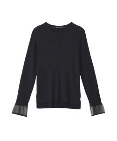 YECCA VECCA 袖口シアーリブニット
