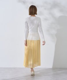 YECCA VECCA 袖口シアーリブニット