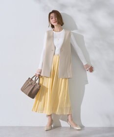 YECCA VECCA 袖口シアーリブニット