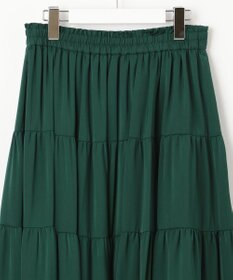 自由区 L 【洗える/着丈調節可】カラー ティアードスカート