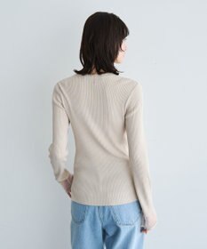 YECCA VECCA 袖口シアーリブニット