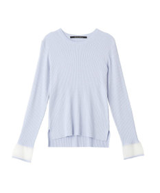 YECCA VECCA 袖口シアーリブニット