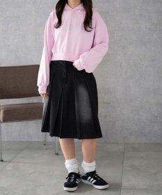 WEGO ラインストーンショートプルパーカー